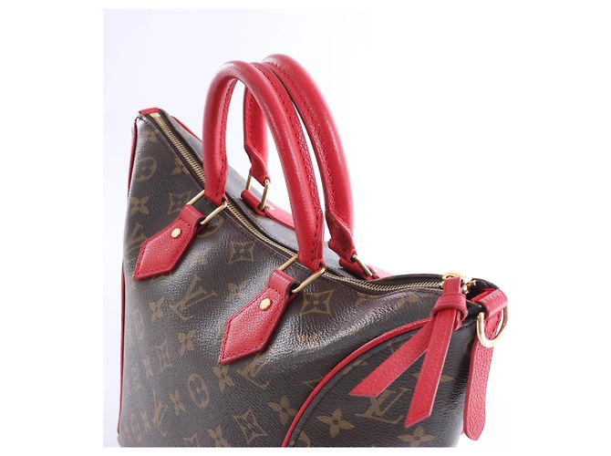 Borsa Louis Vuitton Tournelle PM Monogram Canvas in Brown x Red M44027 Rosso - vista 5