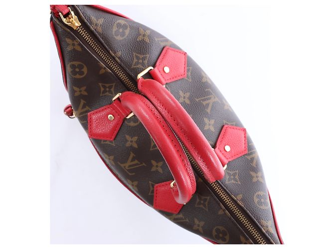 Borsa Louis Vuitton Tournelle PM Monogram Canvas in Brown x Red M44027 Rosso - vista 7