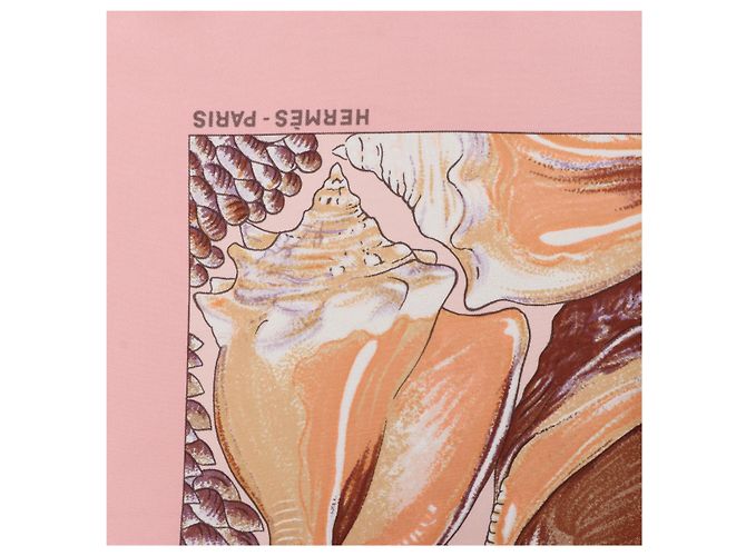 Hermès Carré 90 "Rocaille shells" Seidentuch in Rosa Pink - Ansicht 11