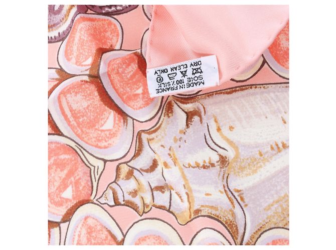 Hermès Carré 90 "Rocaille shells" Seidentuch in Rosa Pink - Ansicht 14