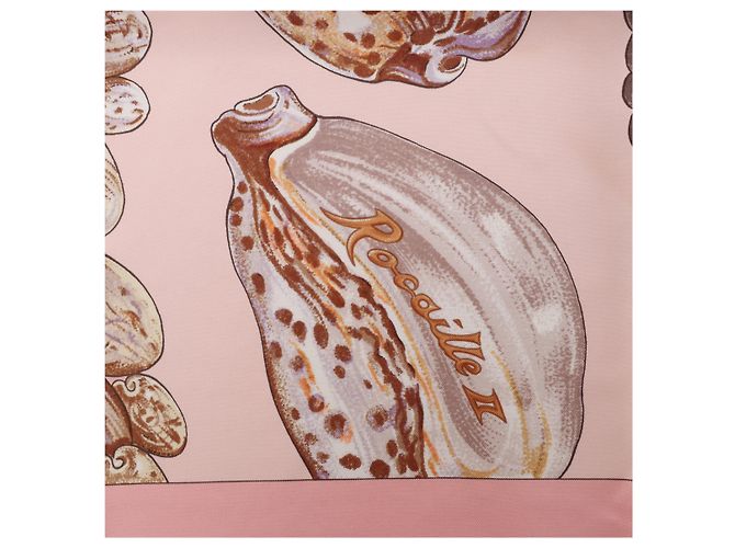 Hermès Carré 90 "Rocaille shells" Seidentuch in Rosa Pink - Ansicht 8