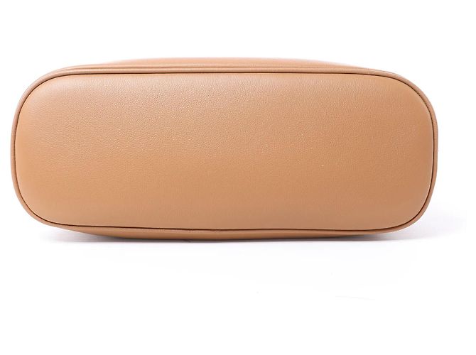 mala de mão 2Way Small em couro granulado macio com fivela Prada, Brown 1BA418 Marrom - vista 9