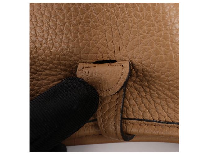 Hermès Evelyne Taurillon Clemence Maxi Quadrille TPM Chai Shoulder bag U:2022 Marrone - vista 14