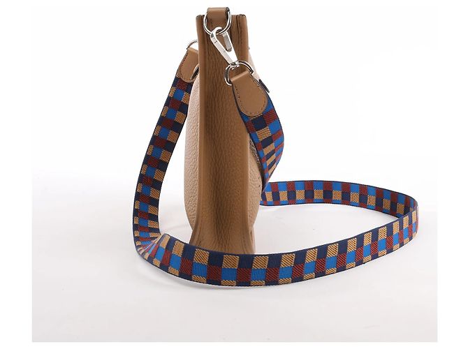 Hermès Evelyne Taurillon Clemence Maxi Quadrille TPM Chai Shoulder bag U:2022 Marrone - vista 5