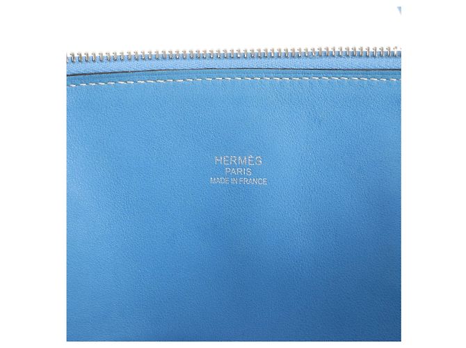 Hermès Borsa HERMES Bolide Relax 45 in Veau Sikkim Azure T:2015 Beige - vista 10