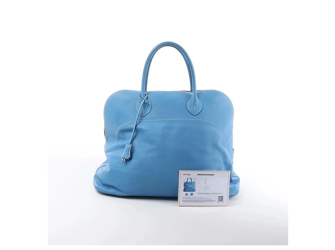 Hermès Borsa HERMES Bolide Relax 45 in Veau Sikkim Azure T:2015 Beige - vista 16