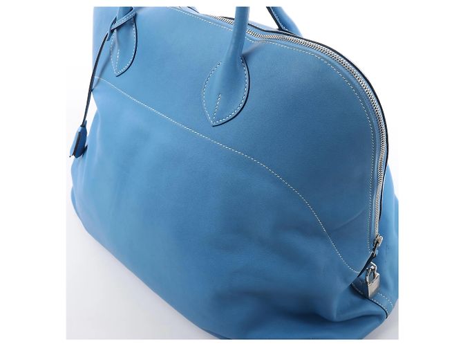 Hermès Borsa HERMES Bolide Relax 45 in Veau Sikkim Azure T:2015 Beige - vista 5