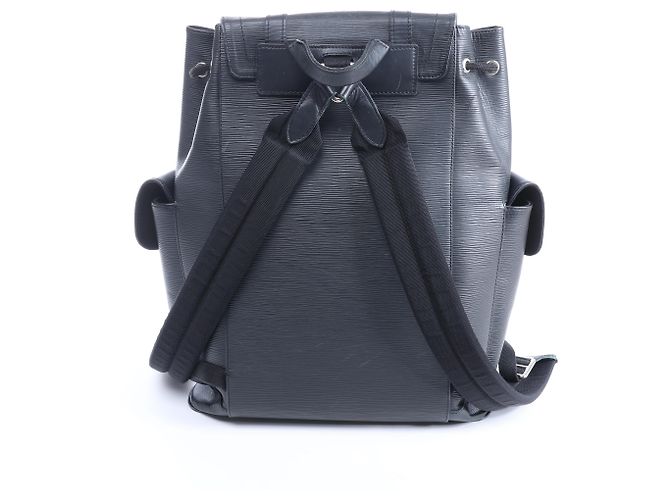 Zaino Louis Vuitton Christopher PM in pelle Epi Nero M50159 - vista 3