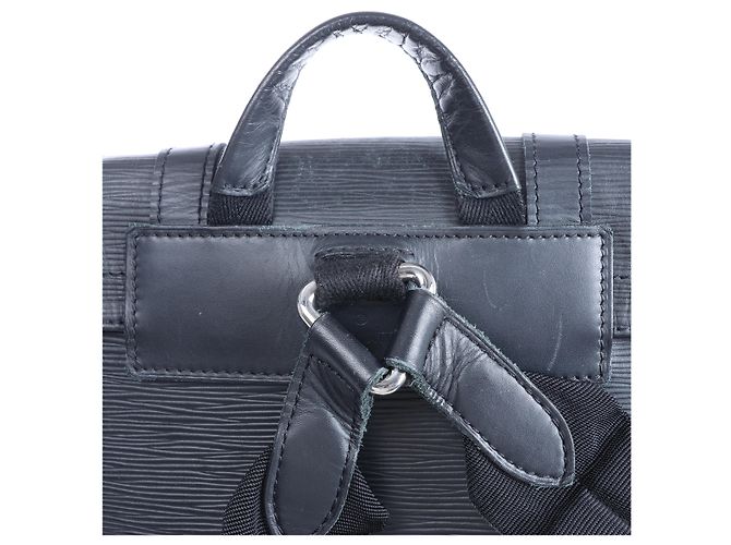 Zaino Louis Vuitton Christopher PM in pelle Epi Nero M50159 - vista 9