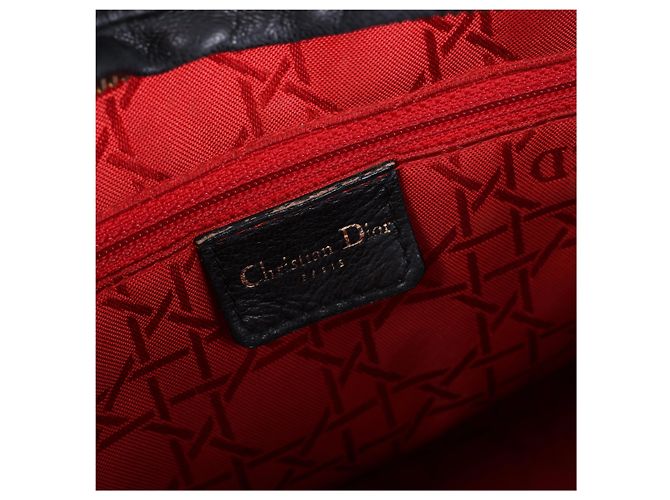 Borsa a mano 2Way Lady Dior Large in pelle Cannage di Christian Dior, Nero - vista 4