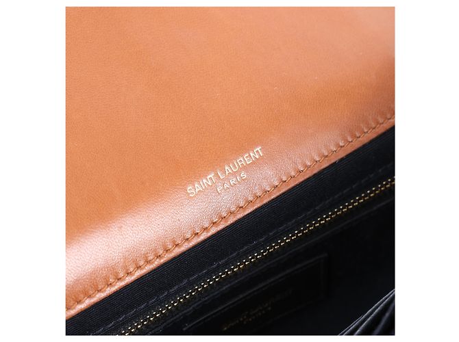 Autre Marque Borsa a tracolla con catena Jamie in pelle Saint Laurent Paris, Brown 515821 - vista 9