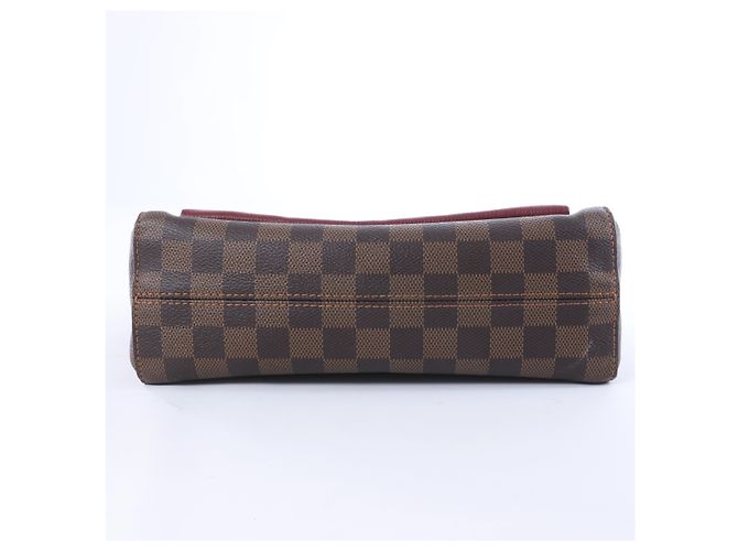 Borsa a tracolla Louis Vuitton Vavin PM Damier Ebene in Brown x Burgundy N40109 Bordò - vista 7