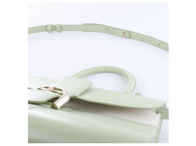 Borsa a mano 2Way Delvaux Brillant MM in pelle, Verde Beige - vista 12