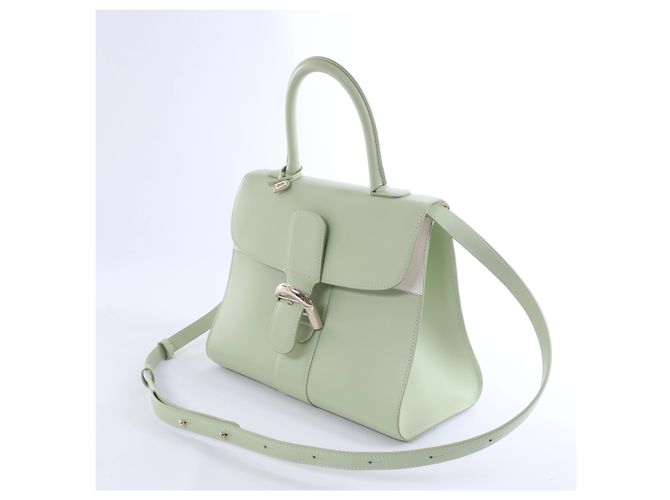 Borsa a mano 2Way Delvaux Brillant MM in pelle, Verde Beige - vista 2