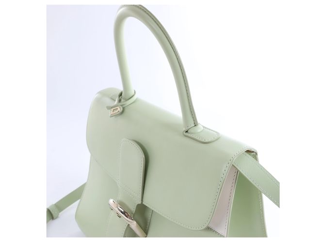 Borsa a mano 2Way Delvaux Brillant MM in pelle, Verde Beige - vista 3