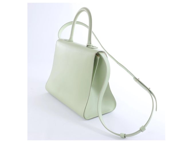 Borsa a mano 2Way Delvaux Brillant MM in pelle, Verde Beige - vista 4