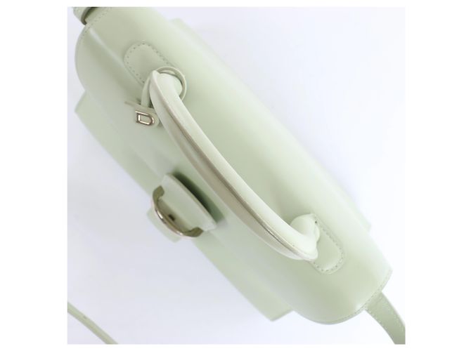 Borsa a mano 2Way Delvaux Brillant MM in pelle, Verde Beige - vista 7