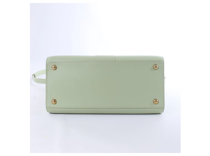 Borsa a mano 2Way Delvaux Brillant MM in pelle, Verde Beige - vista 8