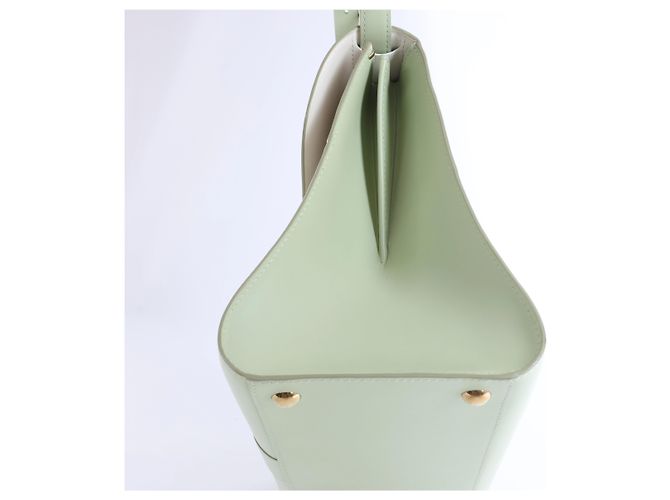 Borsa a mano 2Way Delvaux Brillant MM in pelle, Verde Beige - vista 9