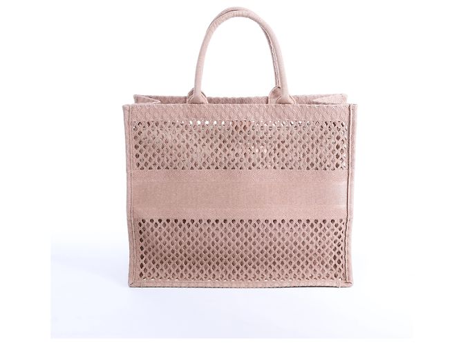 Borsa a tracolla Book Tote Large in mesh rosa Christian Dior - vista 3