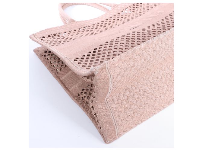 Borsa a tracolla Book Tote Large in mesh rosa Christian Dior - vista 5