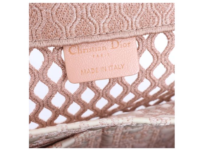 Borsa a tracolla Book Tote Large in mesh rosa Christian Dior - vista 8