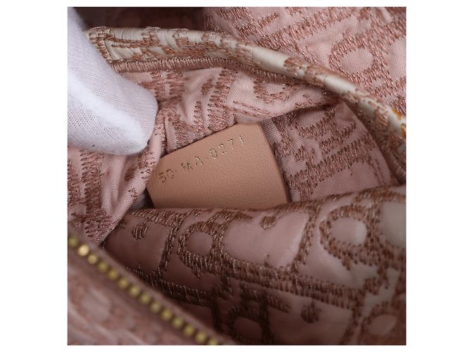 Borsa a tracolla Book Tote Large in mesh rosa Christian Dior - vista 9