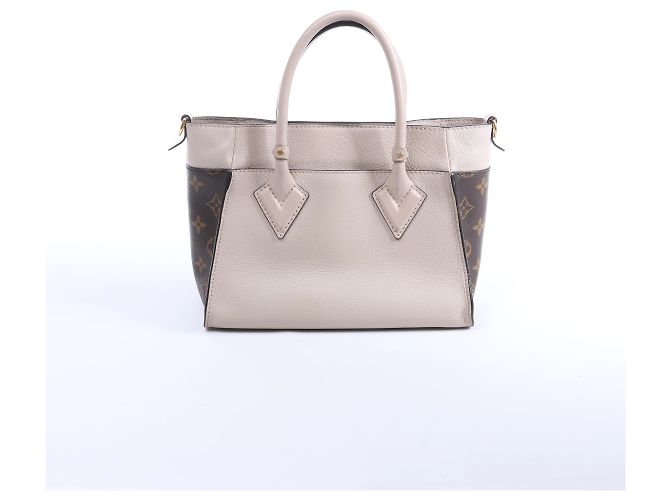 Louis Vuitton On My Side PM Monogram x Leather in Beige×Brown M57729 - vista 2
