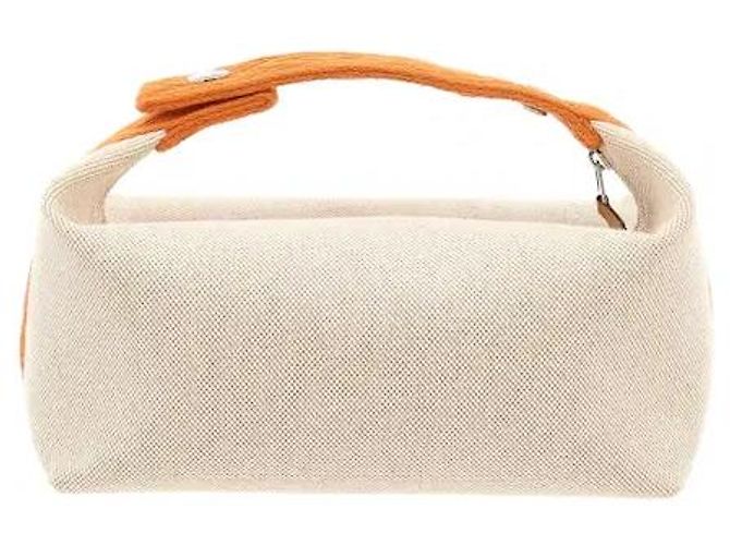 Hermès Realizzato in robusto materiale canvas, questo modello vanta una durabilità pratica e un'elevata resistenza alle macchie e agli sfregamenti quotidiani. Sotto forma di piccola pochette, è ottimizzato per riporre oggetti leggeri, e il Bianco - vista 2