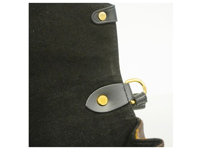 Borsa a tracolla Louis Vuitton Monogram Saint Michel Marrone Nero - vista 10
