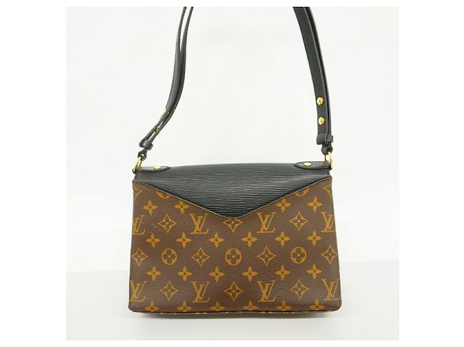 Borsa a tracolla Louis Vuitton Monogram Saint Michel Marrone Nero - vista 11