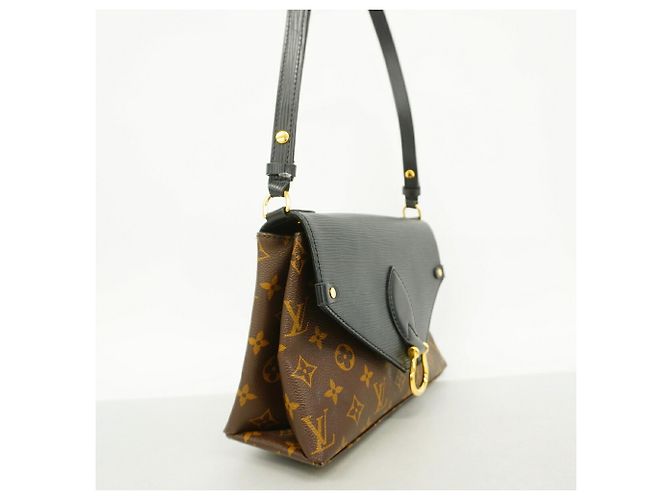 Borsa a tracolla Louis Vuitton Monogram Saint Michel Marrone Nero - vista 2