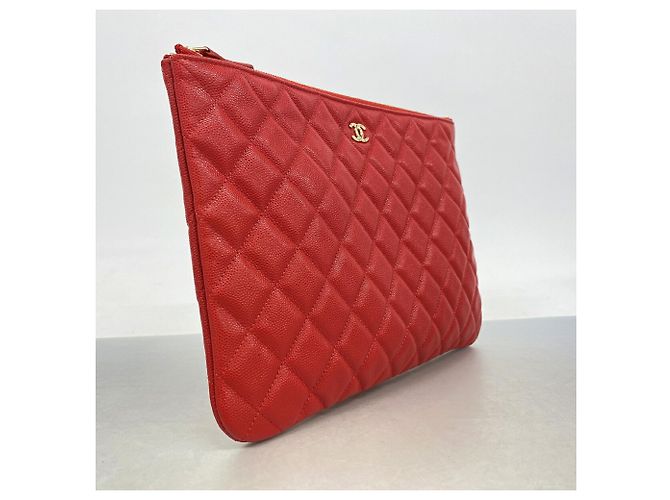 Borsa a Pochette Chanel Matelassé Rosso - vista 2