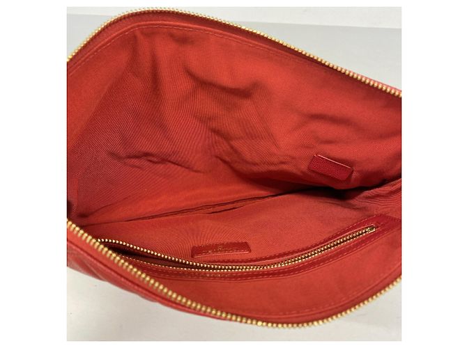 Borsa a Pochette Chanel Matelassé Rosso - vista 4