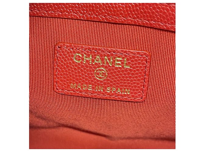 Borsa a Pochette Chanel Matelassé Rosso - vista 5