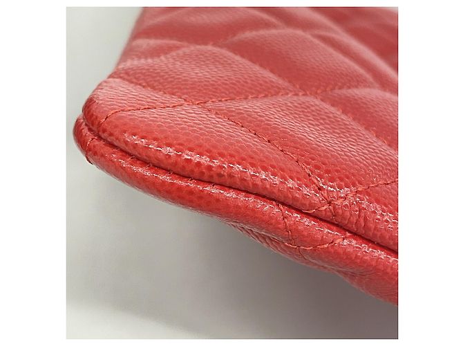 Borsa a Pochette Chanel Matelassé Rosso - vista 7
