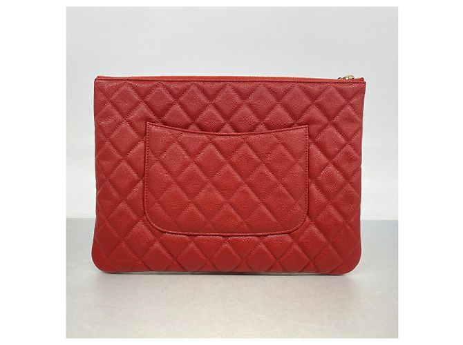 Borsa a Pochette Chanel Matelassé Rosso - vista 8