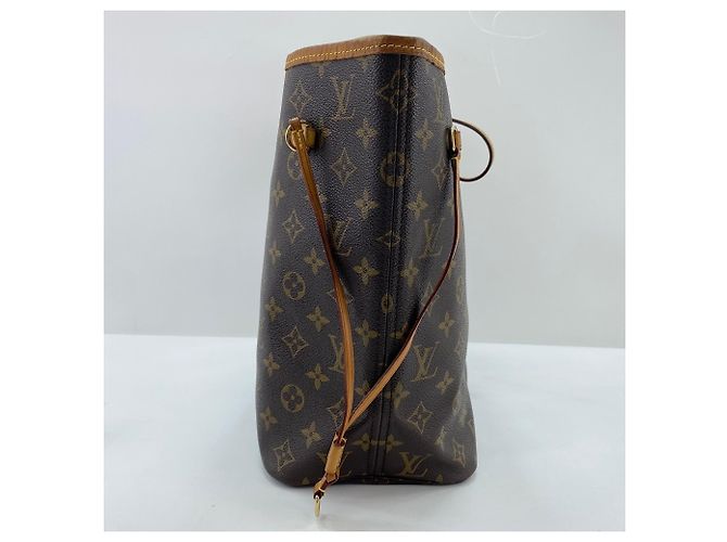 Borsa Tote Louis Vuitton Neverfull MM in marrone - vista 4