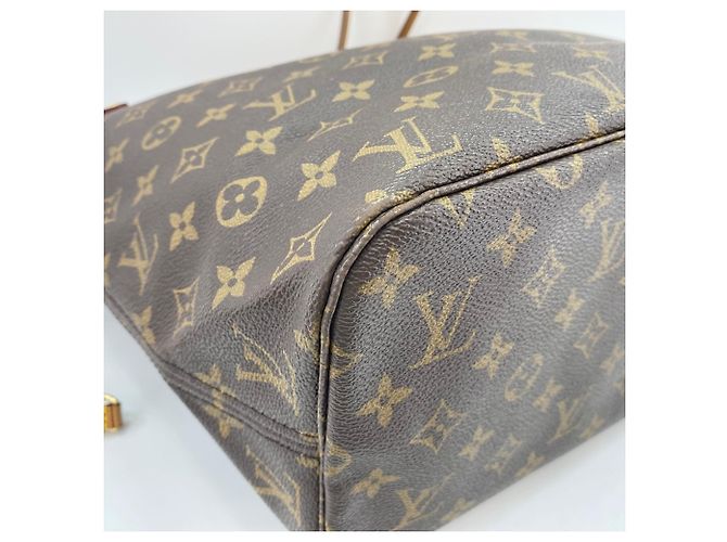 Borsa Tote Louis Vuitton Neverfull MM in marrone - vista 6