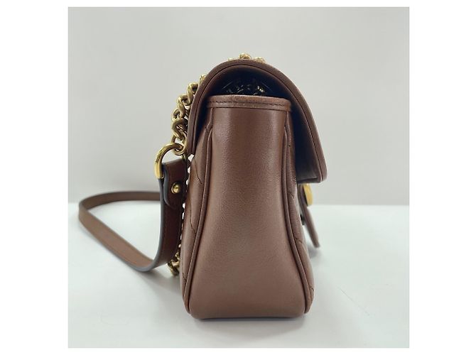 Borsa a tracolla GUCCI GG Marmont Brown Marrone - vista 3
