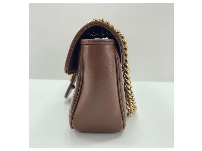 Borsa a tracolla GUCCI GG Marmont Brown Marrone - vista 4