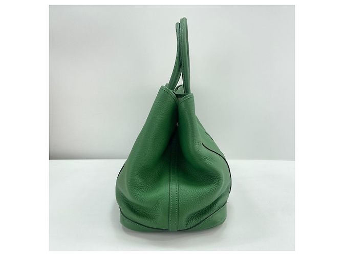 Hermès Borsa HERMES Garden Party PM, Green Verde - vista 4