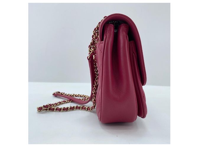 Borsa a tracolla Chanel Matelassé in rosa - vista 4