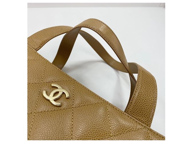 Borsa Tote Chanel Matelassé in Beige - vista 11