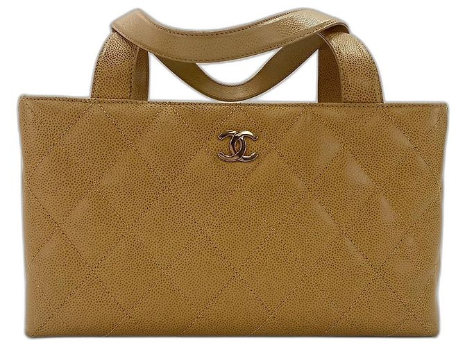 Borsa Tote Chanel Matelassé in Beige - vista 2