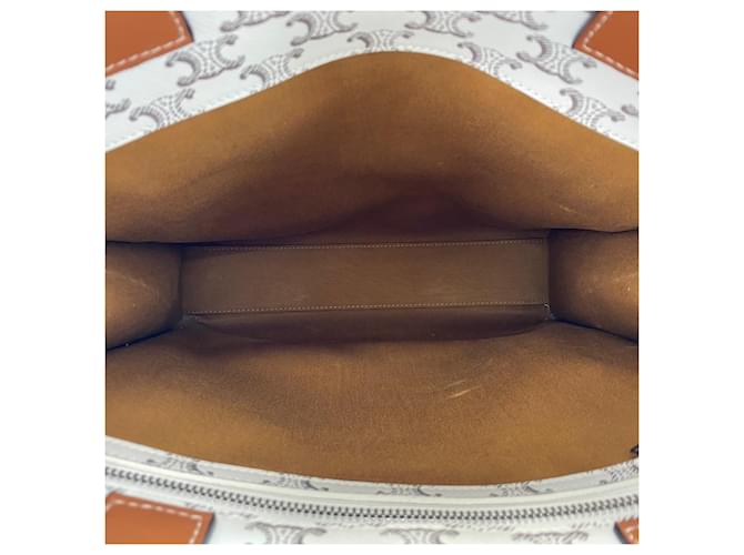 Céline Borsa Celine Vertical Cabas Medium Bianco - vista 10