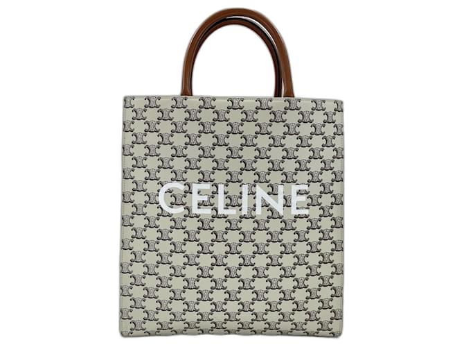 Céline Borsa Celine Vertical Cabas Medium Bianco - vista 2