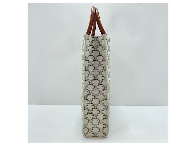 Céline Borsa Celine Vertical Cabas Medium Bianco - vista 5
