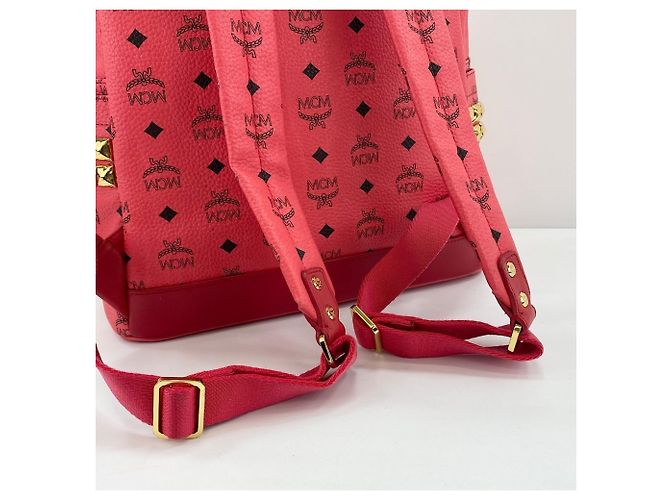 Zaino MCM borchiato in Pink Rosa - vista 11
