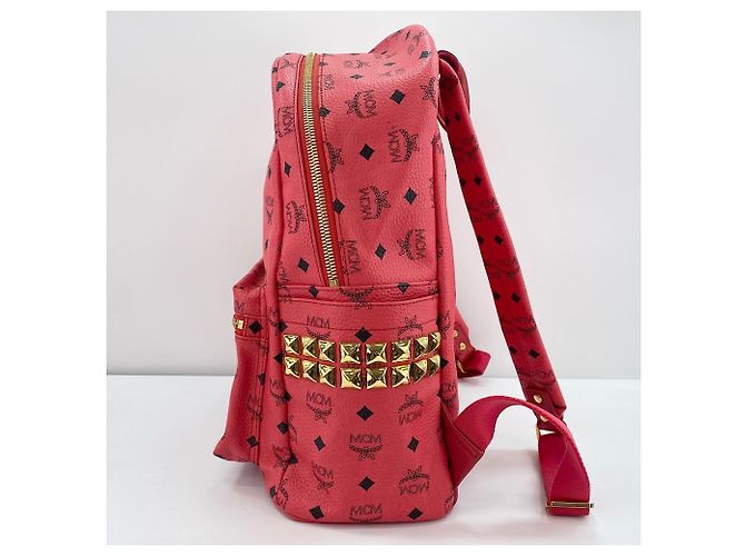 Zaino MCM borchiato in Pink Rosa - vista 5